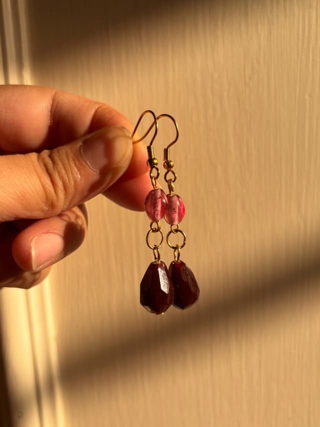 Velvet plum earrings