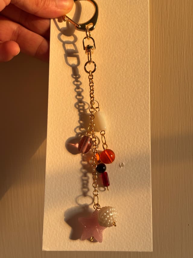 Strawberry stardust - Bag charm