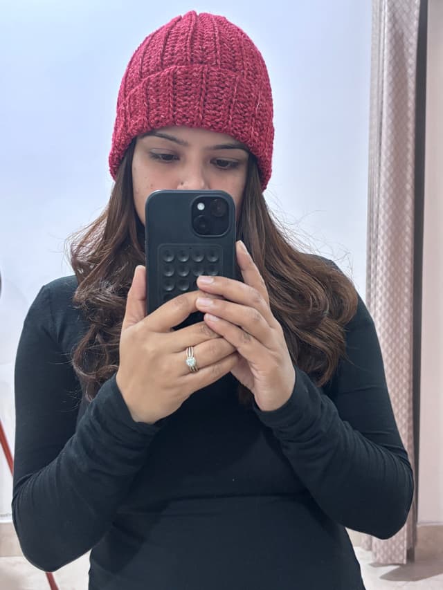 Ribbed crochet beanie