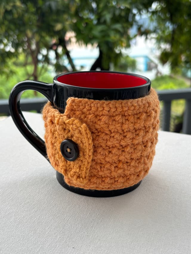 Crochet mug cosy