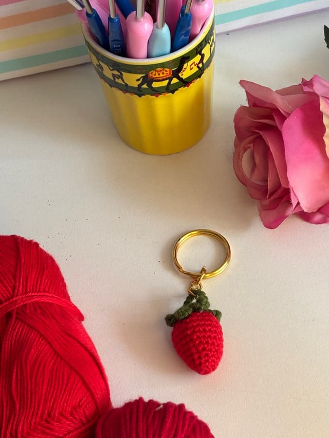 Strawberry keychain